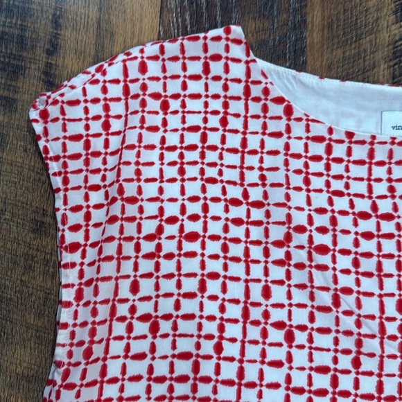 Vineyard Vines Red & White Silk Blouse - Picture 2 of 7